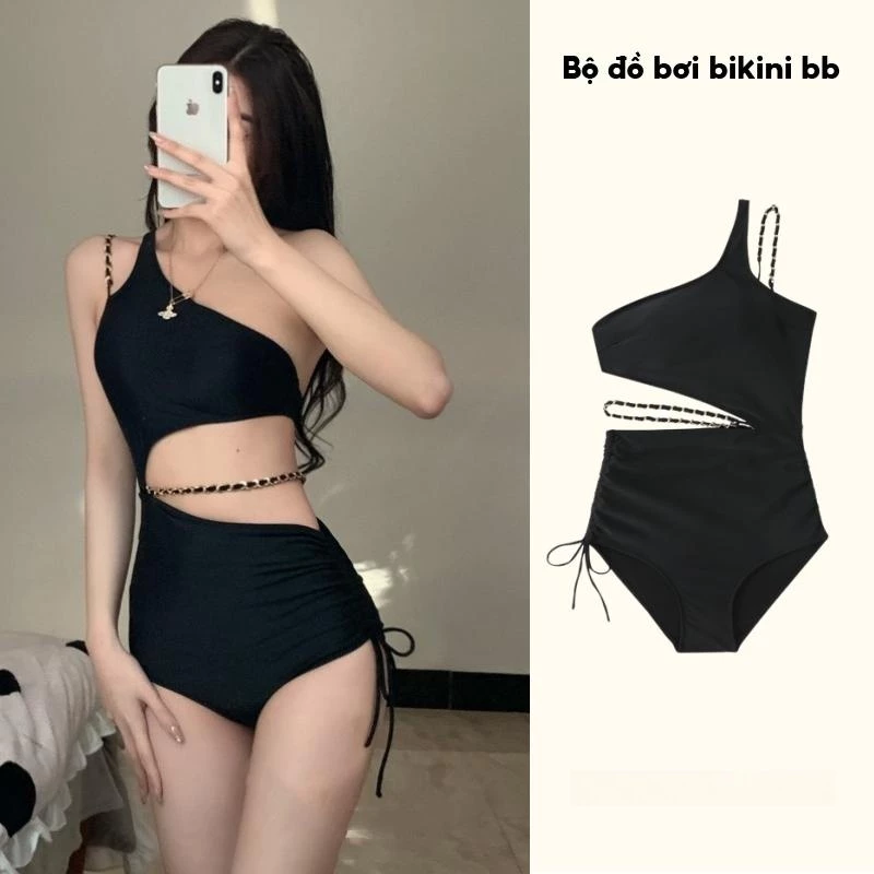 Đồ bơi nữ bikini dính liền thời trang sexy xích Hàn Quốc