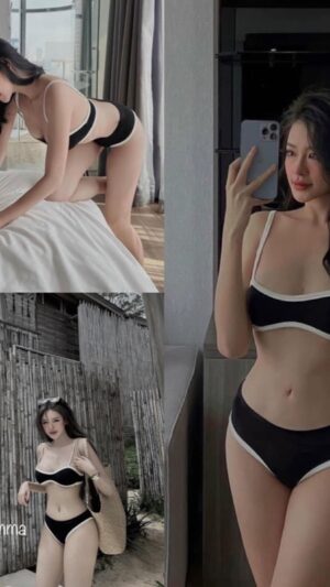 Bikini Viền Trơn Có Mút Ngực EMMA